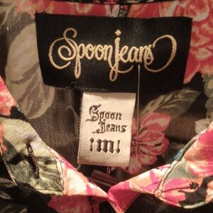 NWT Spoon Jeans Black Multi-colored Floral Maxi Dress Size Medium